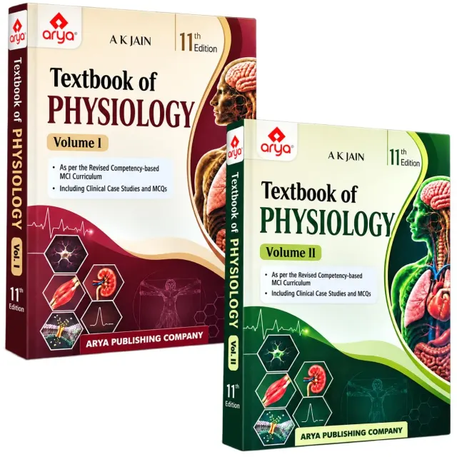 AK Jain Physiology Vol I & II, 11th Ed