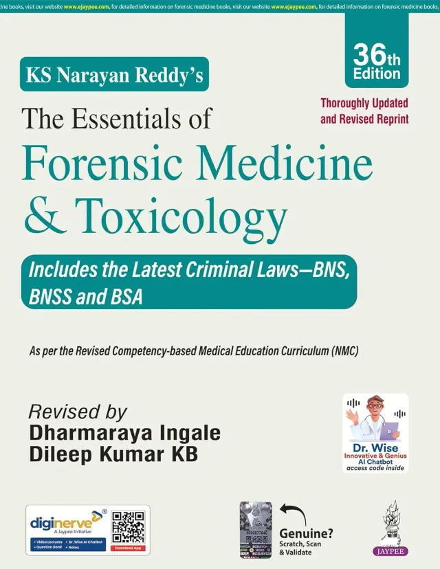 Narayan Reddy Forensic Medicine, 36th Ed