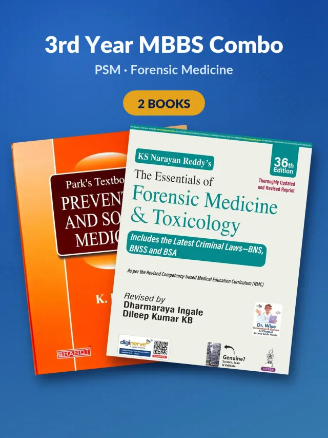 3rd Year MBBS Combo: Park PSM + Narayan Reddy Forensic Medicine