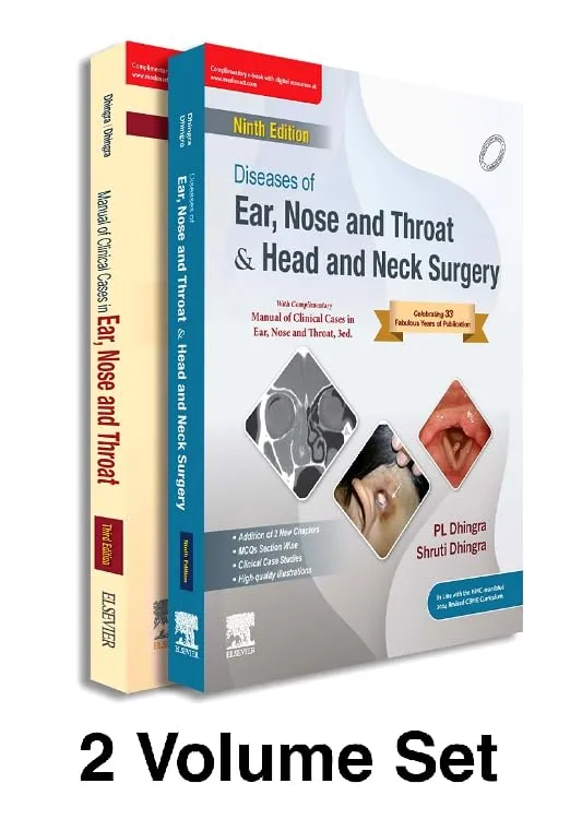 Dhingra ENT 9th Ed + Clinical Cases Set