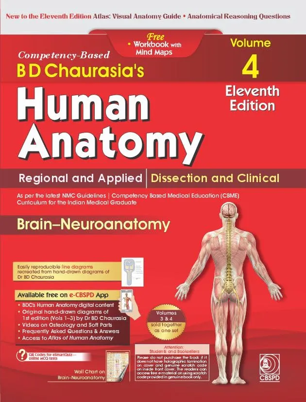 BD Chaurasia Anatomy Vol 3 & 4, 11th Ed