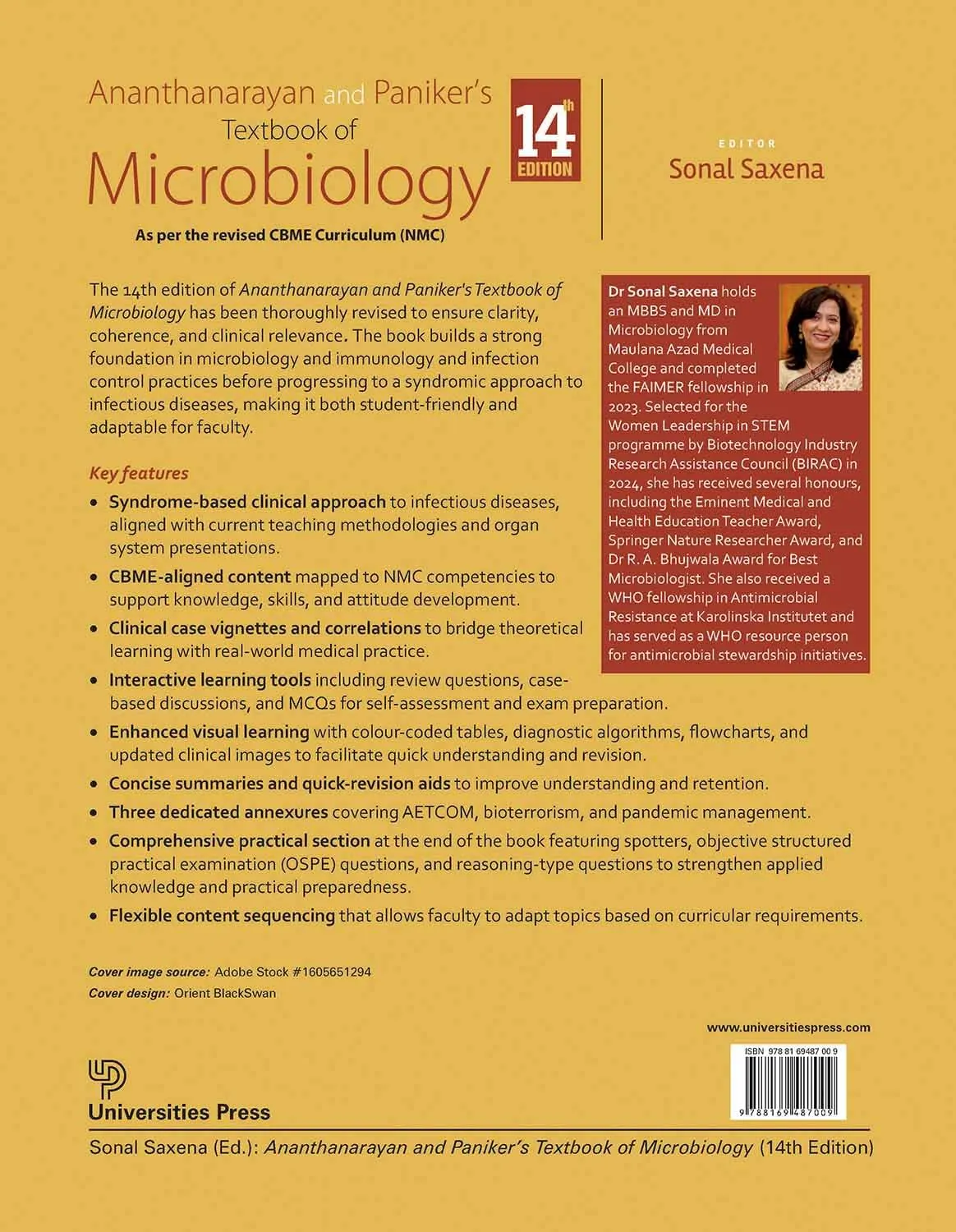 Ananthanarayan Microbiology, 14th Ed