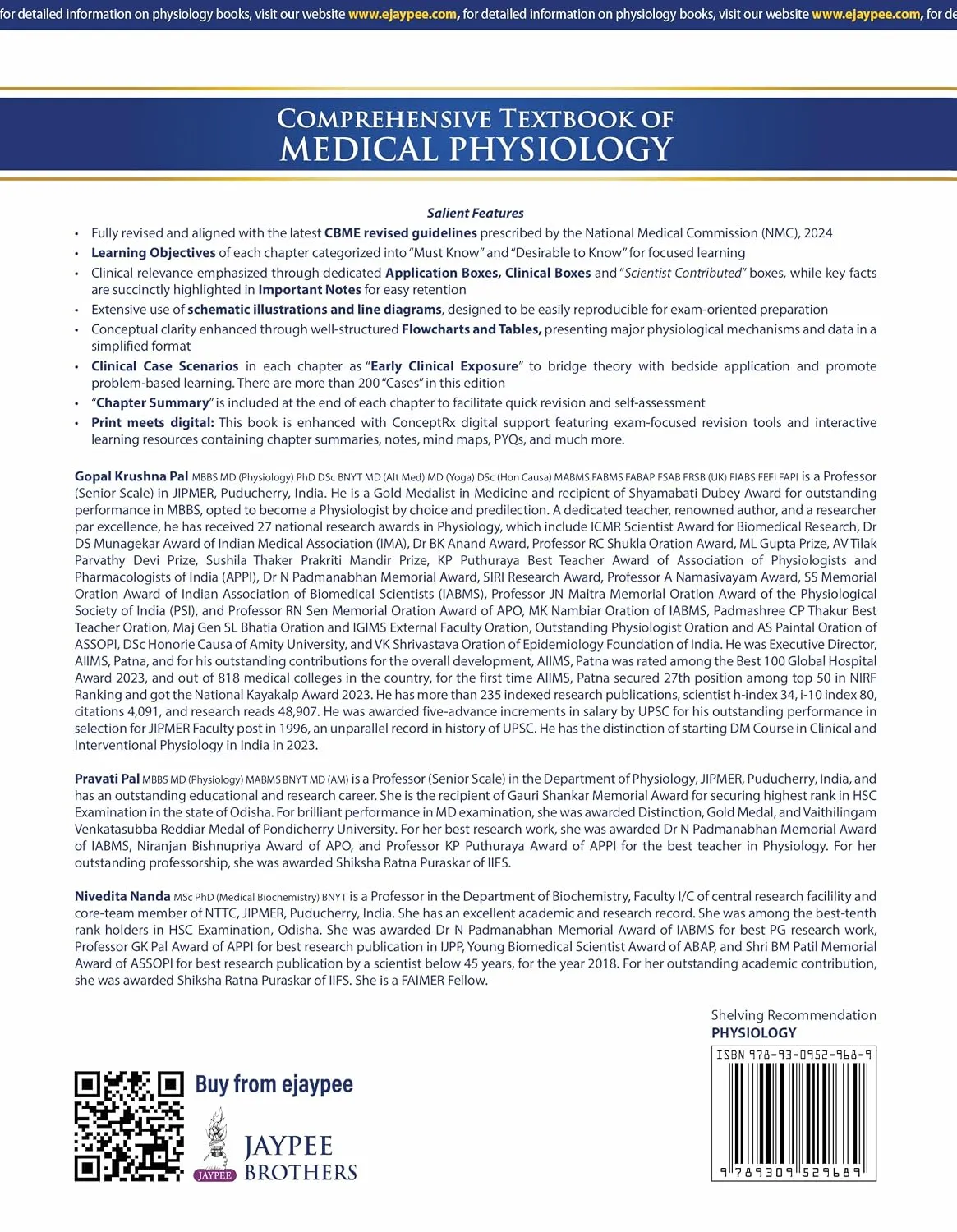 GK Pal Comprehensive Medical Physiology 2 Vol, 5th Ed