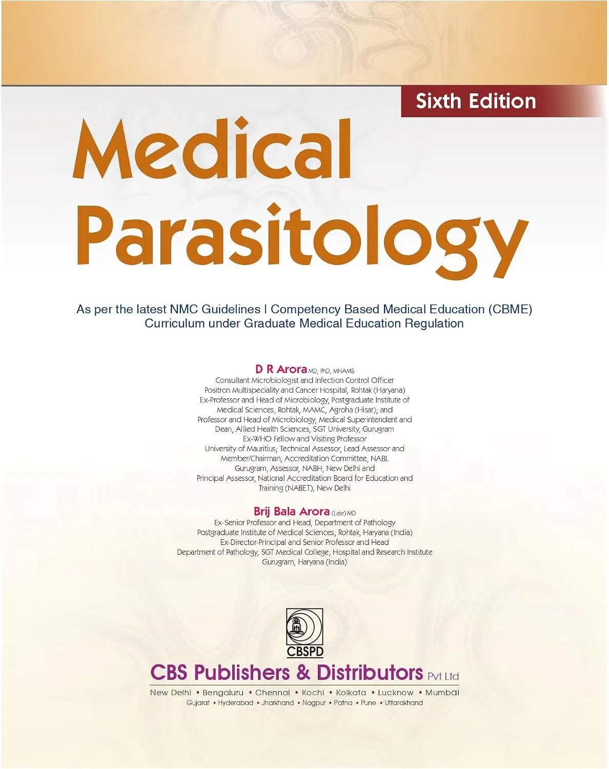 Arora Medical Parasitology, 6th Ed