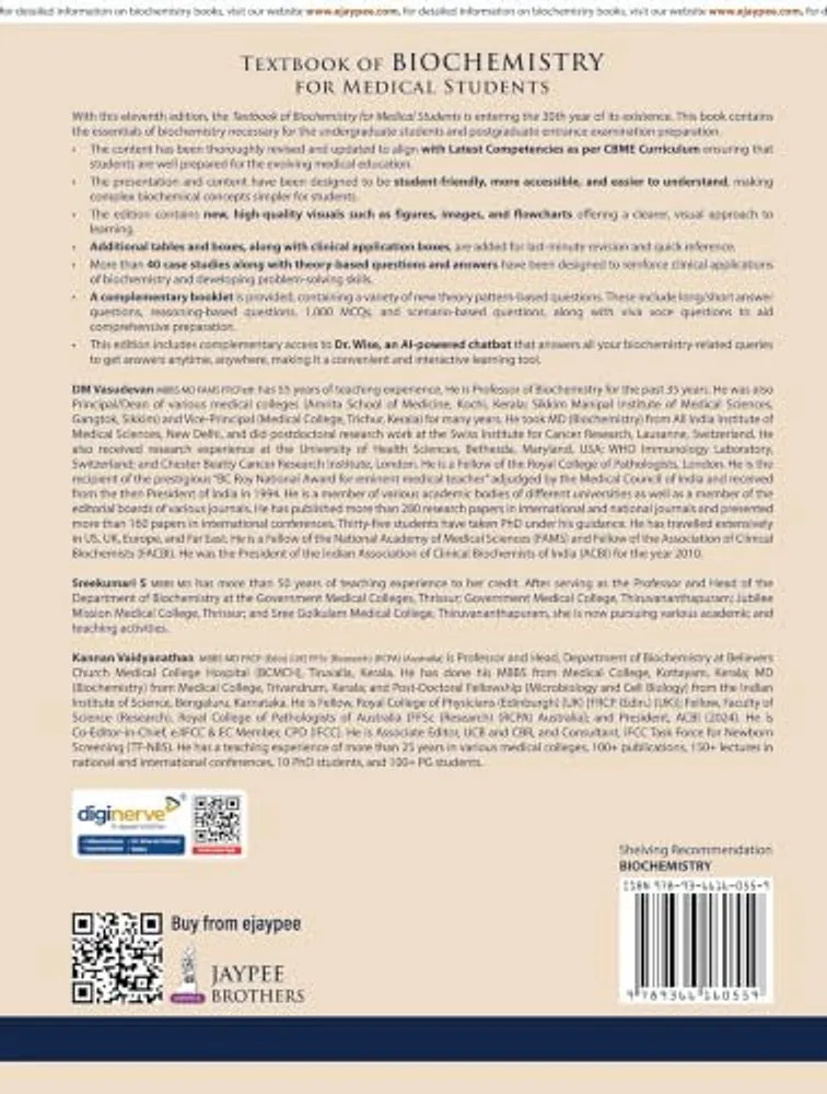 Vasudevan Biochemistry, 11th Ed