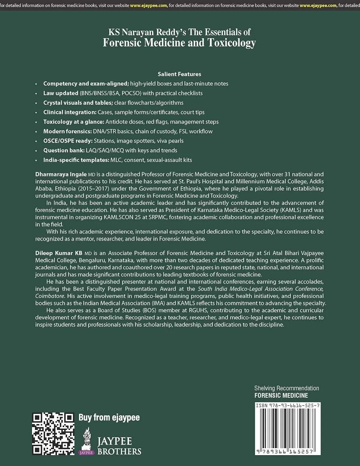 Narayan Reddy Forensic Medicine, 36th Ed