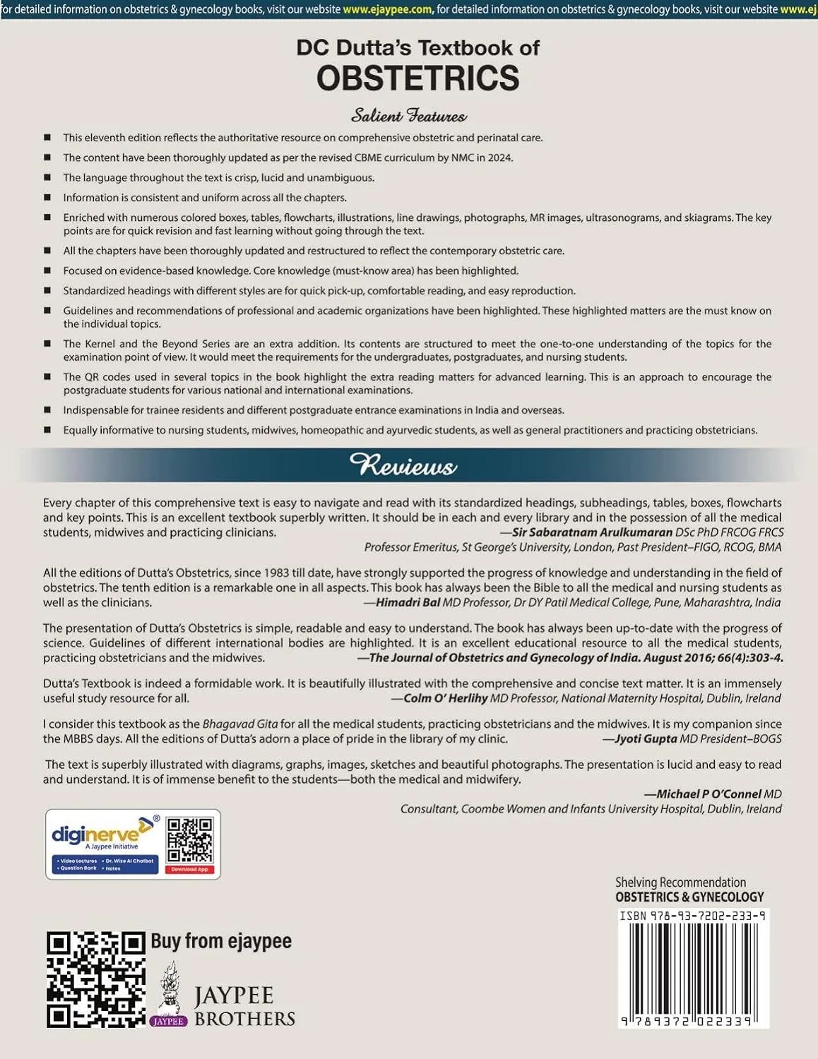 DC Dutta's Obstetrics, 11th Ed